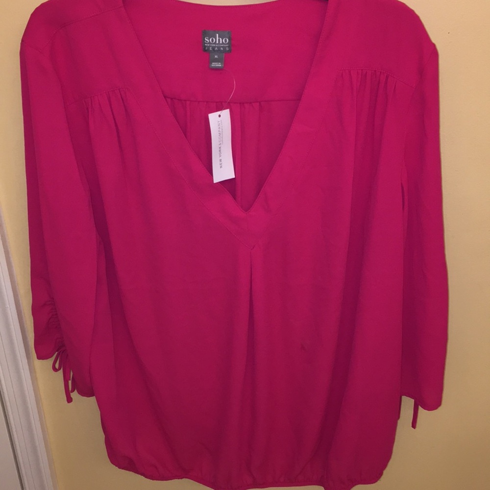 Hot pink blouse by ny&co SZ XL